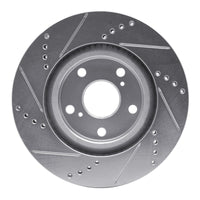 R1 Concepts R1 97-01 Cadillac CATERA Front Right Drilled & Slotted Silver Brake Rotor