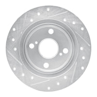 R1 Concepts R1 87-92 Chevrolet Nova Rear Right Drilled & Slotted Silver Brake Rotor
