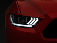 Raxiom 15-17 Ford Mustang GT350 GT500 LED Projector Headlights- Black Housing (Clear Lens)