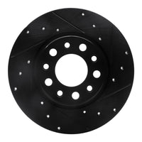 R1 Concepts R1 2014-2022 Chrysler 200 Rear Right Drilled & Slotted Black Brake Rotor