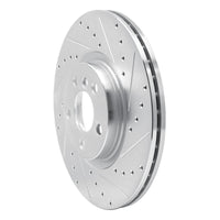 R1 Concepts R1 15-25 BMW X1 (USA/Canada) Front Right Drilled & Slotted Silver Brake Rotor