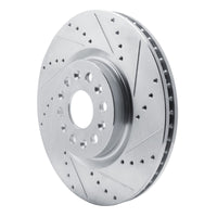 R1 Concepts R1 17-25 Buick Enclave Front Right Drilled & Slotted Silver Brake Rotor