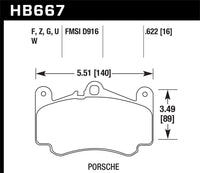 Hawk Performance Hawk 11-12 Porsche 911 Targa 4S HPS 5.0 Front Brake Pads