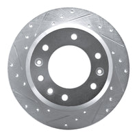 R1 Concepts R1 06-14 Hyundai Entourage Rear Left Drilled & Slotted Silver Brake Rotor