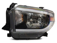 Raxiom 14-21 Toyota Tundra Axial Series Headlights w/ SEQL LED Bar- Black Housing (Clear Lens)