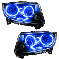 ORACLE Lighting Oracle 11-13 Jeep Grand Cherokee Pre-Assembled Halo Headlights (Non HID) Chrome - Blue