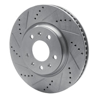 R1 Concepts R1 03-08 Cadillac CTS Front Left Drilled & Slotted Silver Brake Rotor