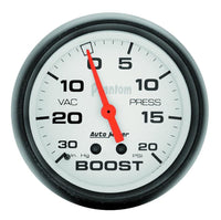 AutoMeter Gauge Vac/Boost 2-5/8in. 30Inhg-20PSI Mechanical Phantom