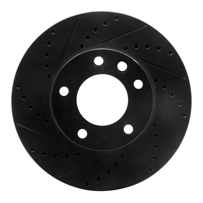 R1 Concepts R1 08-18 Mercedes-Benz G550 Front Left Drilled & Slotted Black Brake Rotor