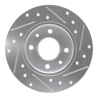 R1 Concepts R1 81-83 Renault R18I Front Left Drilled & Slotted Silver Brake Rotor