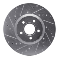 R1 Concepts R1 04-19 Ford Focus Front Left Drilled & Slotted Silver Brake Rotor
