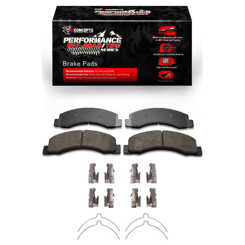 R1 Concepts R1 99-05 Ford F-250 2WD (Super Duty) Front Performance Off-Road/Tow Brake Pads & Hardware Kit