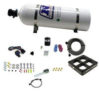 Nitrous Express Dry Single Entry Billet Crossbar Plate System 100-500hp (4500 Flange) w/15lb Bottle