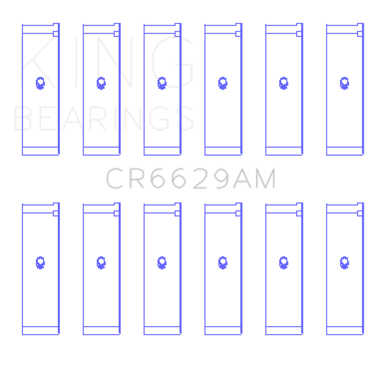 King Engine Bearings Mitsubishi 181CI 3.0L 6G72 V6 / 152CI 2.5L 6G73 V6 (Size +0.75) Rod Bearing Set