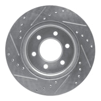 R1 Concepts R1 1991-1996 Dodge Dakota 4WD Front Right Drilled & Slotted Silver Brake Rotor