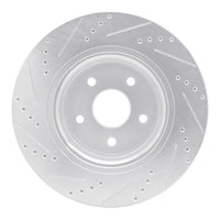 R1 Concepts R1 04-06 Dodge Ram 1500 Pickup Front Right Drilled & Slotted Silver Brake Rotor