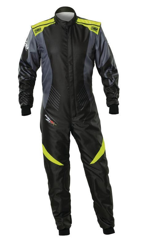 OMP KS-2X ART SUIT FIA 8877-2022 BLACK / FLUO YELLOW SZ 48