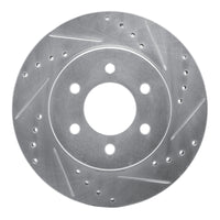 R1 Concepts R1 1991-1996 Dodge Dakota 4WD Front Right Drilled & Slotted Silver Brake Rotor