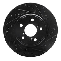 R1 Concepts R1 15-25 Acura MDX Front Right Drilled & Slotted Black Brake Rotor