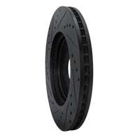 R1 Concepts R1 08-11 Nissan Pathfinder Front Right Drilled & Slotted Black Brake Rotor