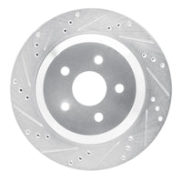 R1 Concepts R1 04-07 Ford Freestar Rear Left Drilled & Slotted Silver Brake Rotor