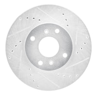 R1 Concepts R1 98-99 Acura CL Front Right Drilled & Slotted Silver Brake Rotor