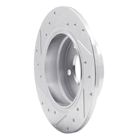 R1 Concepts R1 91-99 BMW 323I Rear Right Drilled & Slotted Silver Brake Rotor