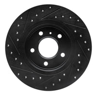 R1 Concepts R1 05-05 Buick Terraza Rear Right Drilled & Slotted Black Brake Rotor