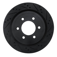 R1 Concepts R1 18-21 Ford F-150 RWD Rear Right Drilled & Slotted Black Brake Rotor