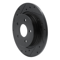 R1 Concepts R1 12-18 Ford Focus Rear Left Drilled & Slotted Black Brake Rotor