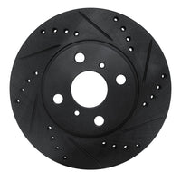 R1 Concepts R1 00-05 Toyota MR2 Spyder Front Right Drilled & Slotted Black Brake Rotor