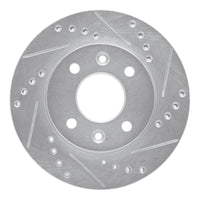 R1 Concepts R1 83-85 Renault R18I Front Right Drilled & Slotted Silver Brake Rotor