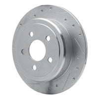 R1 Concepts R1 95-03 Ford Windstar Rear Left Drilled & Slotted Silver Brake Rotor