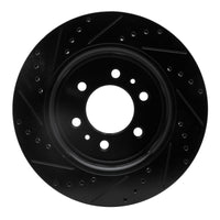R1 Concepts R1 07-21 Ford Expedition Front Right Drilled & Slotted Black Brake Rotor