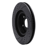 R1 Concepts R1 02-17 Infiniti M45 Front Right Drilled & Slotted Black Brake Rotor