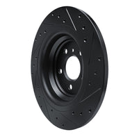R1 Concepts R1 12-18 Mercedes-Benz GLE300D Rear Left Drilled & Slotted Black Brake Rotor