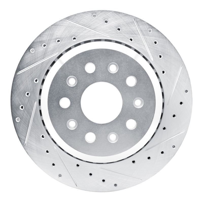 R1 Concepts R1 20-25 Jeep Gladiator Rear Right Drilled & Slotted Silver Brake Rotor