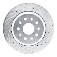 R1 Concepts R1 20-25 Jeep Gladiator Rear Right Drilled & Slotted Silver Brake Rotor