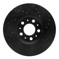 R1 Concepts R1 99-09 Volvo XC70 Front Left Drilled & Slotted Black Brake Rotor