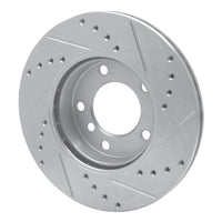 R1 Concepts R1 91-06 BMW 323I Front Left Drilled & Slotted Silver Brake Rotor