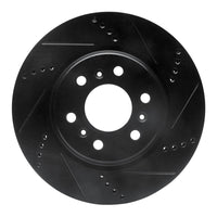 R1 Concepts R1 06-09 Buick Terraza Front Right Drilled & Slotted Black Brake Rotor