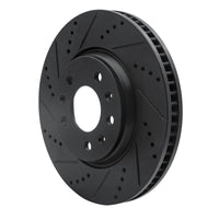 R1 Concepts R1 03-08 Cadillac STS Front Left Drilled & Slotted Black Brake Rotor