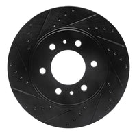 R1 Concepts R1 09-09 Ford F-150 4WD Front Left Drilled & Slotted Black Brake Rotor