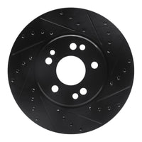 R1 Concepts R1 90-98 Mercedes-Benz 300SL Front Right Drilled & Slotted Black Brake Rotor