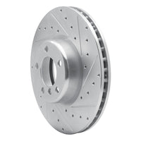 R1 Concepts R1 12-21 BMW 340I xDrive Front Right Drilled & Slotted Silver Brake Rotor