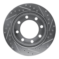 R1 Concepts R1 89-93 Dodge W350 Front Left Drilled & Slotted Silver Brake Rotor
