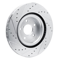 R1 Concepts R1 2022-2026 Acura MDX Front Right Drilled & Slotted Silver Brake Rotor