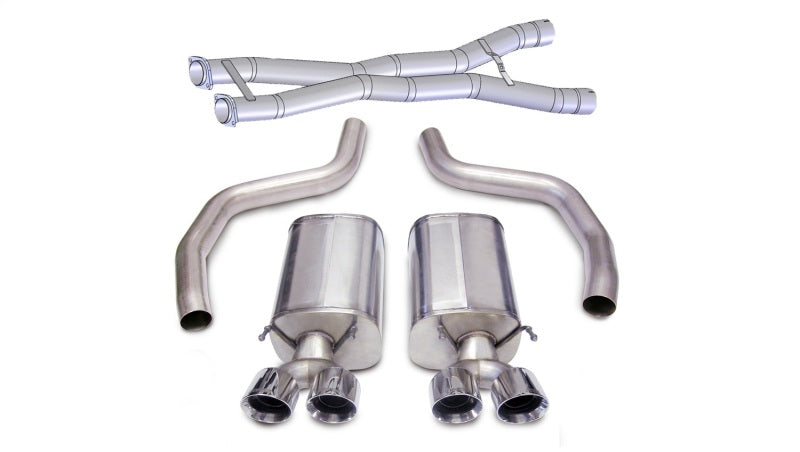 CORSA Performance Corsa 2012-2013 Chevrolet Corvette C6 ZR1 Sport Cat-Back Dual Rear Exit w/ Twin 4.0in Pol Tips