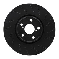 R1 Concepts R1 07-11 Lexus GS350 Right Front Drilled Black Brake Rotor