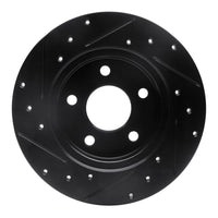 R1 Concepts R1 04-12 Chevrolet Malibu Rear Right Drilled & Slotted Black Brake Rotor